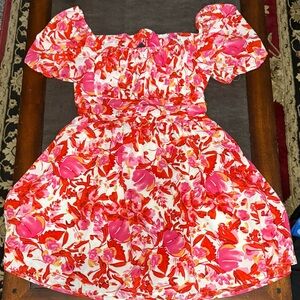 Pink and Red floral dress